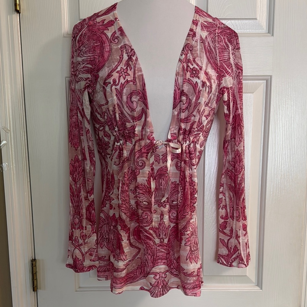 Women's Pink Patterned Top
